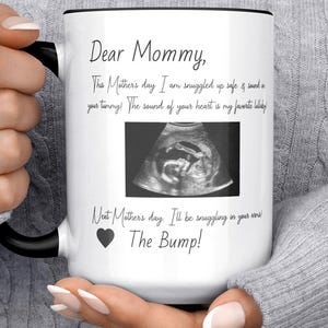 Personalized Mother's Day Mug, First Mother's Day, Custom Ultrasound Mug, Gift For New Mom To Be, To Mom From Baby Present, From The Bump