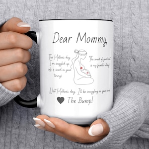 Personalized Mother's Day Mug, First Mother's Day, Custom Pregnancy Cup, Gift For New Mom To Be, To Mom From Baby Gift, Gift From The Bump