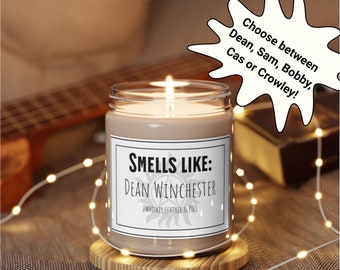 Funny Supernatural Candle, Supernatural Gift, Smells Like Dean Winchester, Sam Winchester Scent, Aesthetic Room Decor