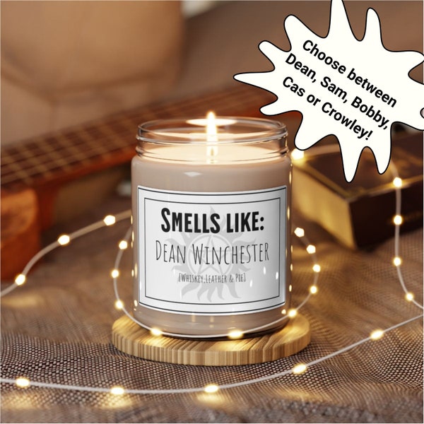 Funny Supernatural Candle, Supernatural Gift, Smells Like Dean Winchester, Sam Winchester Scent, Aesthetic Room Decor