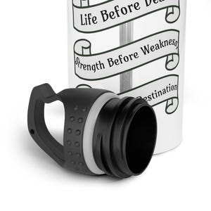 Knights Radiant Stainless Steel Water Bottle - Stormlight Archive Tumbler, Fantasy Book Reader Gift, Life Before Death, The First Ideal image 5