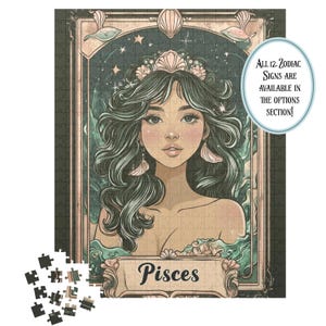 Puzzle de cartes de tarot du zodiaque, cadeau pour Bélier, Verseau, Cancer, Capricorne, Gémeaux, Lion, Balance, Poissons, Sagittaire, Scorpion, Taureau, Vierge