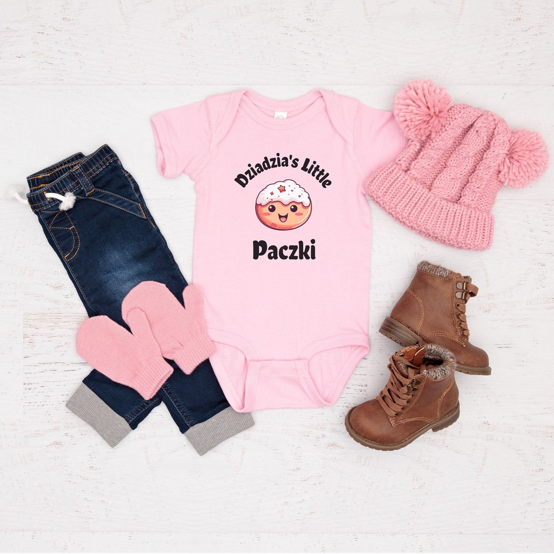 Dziadzia's Little Paczki Polish Baby Bodysuit, Paczki Baby Shirt, Funny