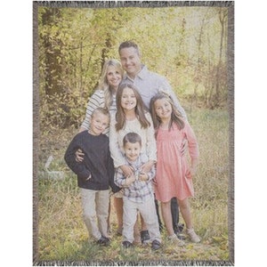Custom Woven Blanket With Picture Personalized Photo Blanket