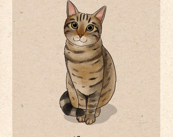 Watercolor Pet Portrait from Photo | Pet Memorial & Loss Gift | Custom Dog Cat Illustration | Personalized Pet Painting