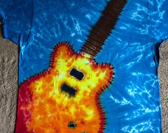 Tie Dye Shirt- Sunburst Guitar 2XL