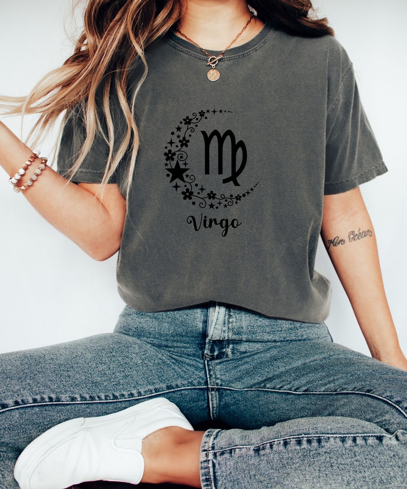 Zodiac Sign Virgo Zodiac Shirt Celestial Moon Shirt Astrology Astronomy ...