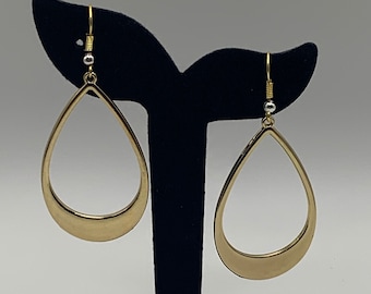 Pendientes de lágrima de oro, pendientes colgantes de oro, pendientes de oro de 18 quilates, pendientes colgantes de oro, pendientes de aro colgantes de oro