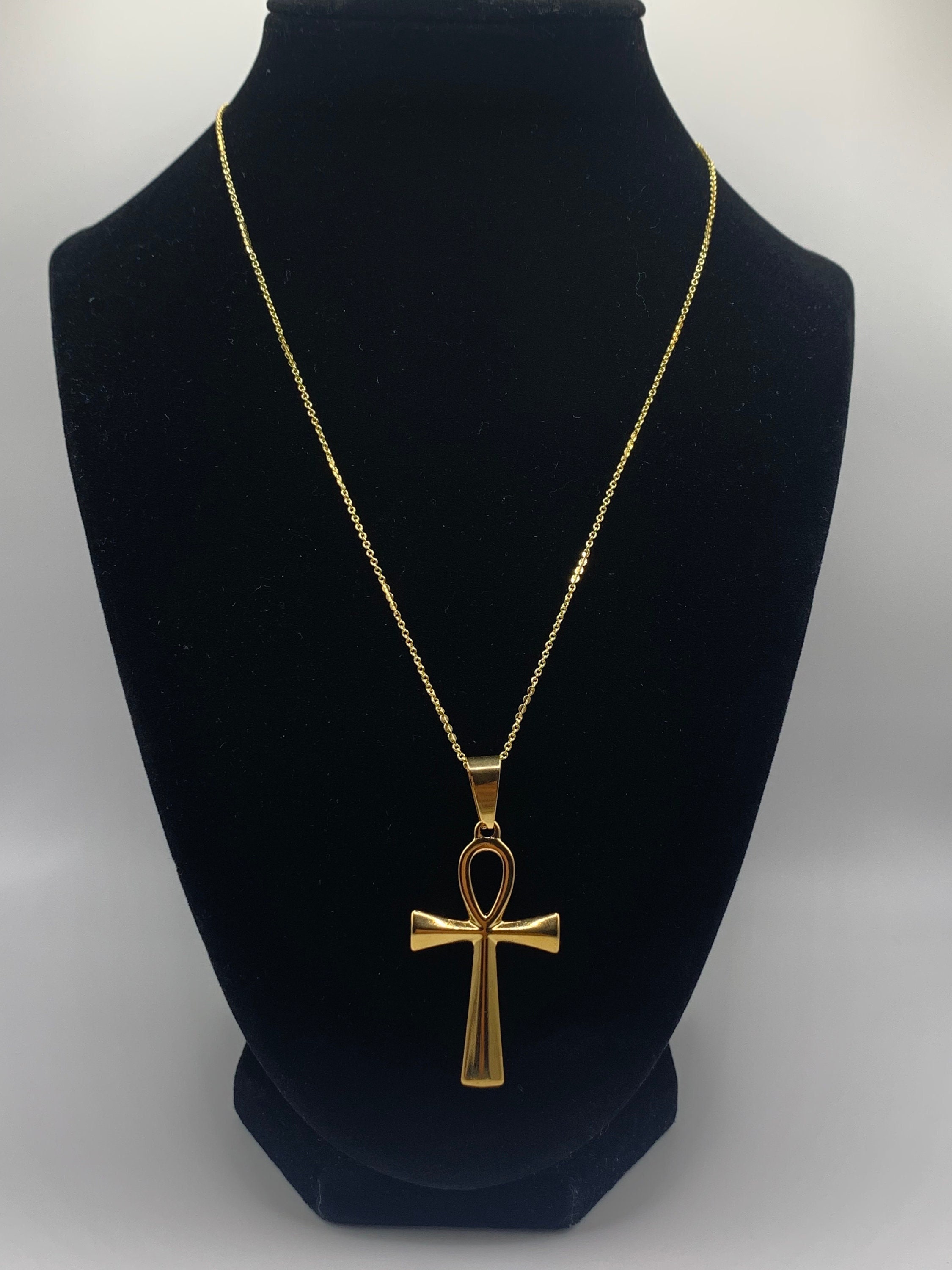 Gold ankh necklace - Etsy 日本