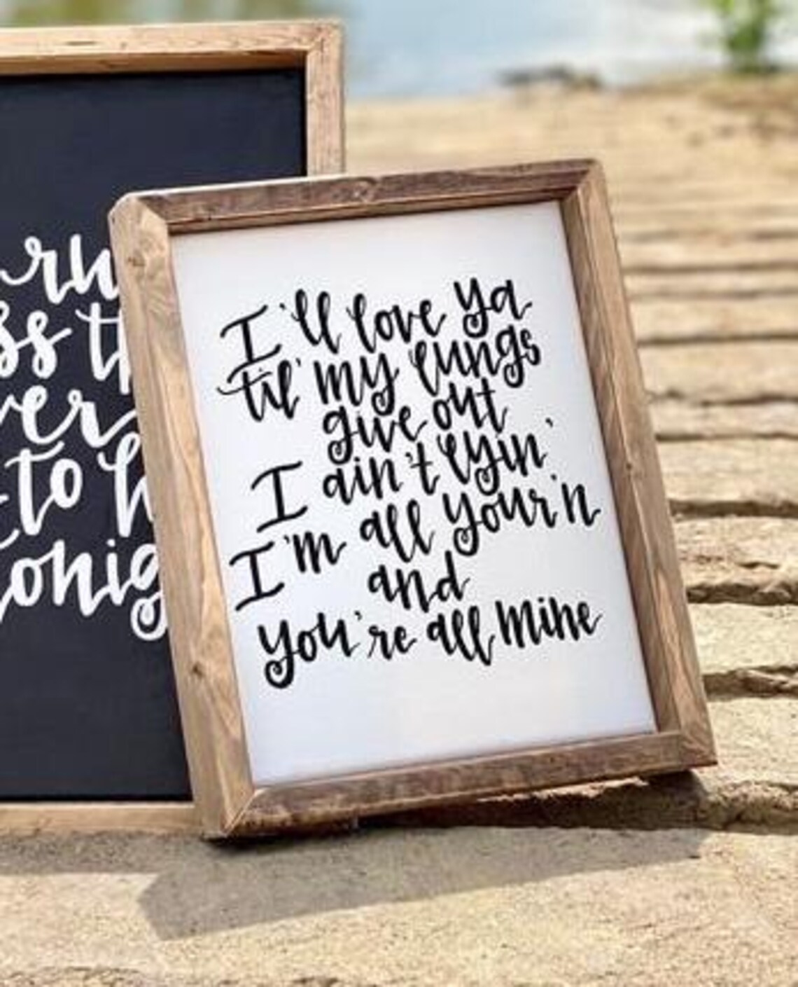 Country Farmhouse Custom Sign Wood Framed Canvas - Etsy