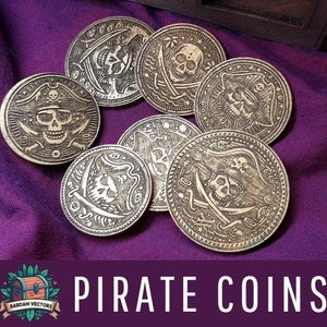 Pièces de pirates - 5 modèles différents - Fichiers vectoriels découpés au laser Formats Cdr, Ai, Pdf, Svg, Dxf Produit numérique