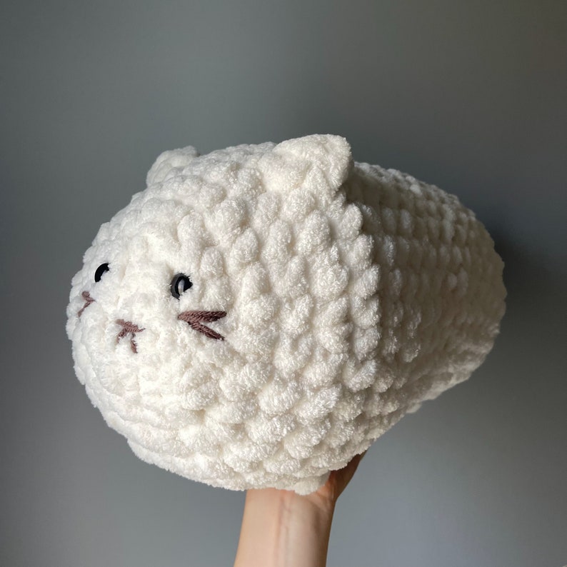 Crochet XL Loaf Cat Plushie Crochet Plush Stuffed Animal Handmade Toy Amigurumi Gift Idea Etsy