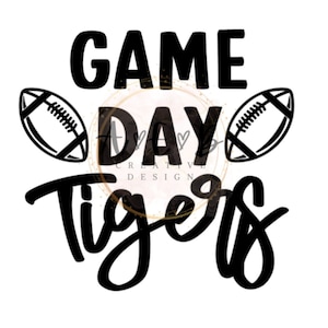 Game Day Tigers - Football SVG
