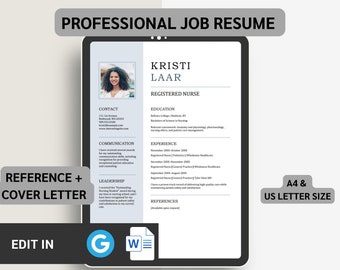 job resume template google docs resume template word resume template Professional resume clean and simple resume template with cover letter