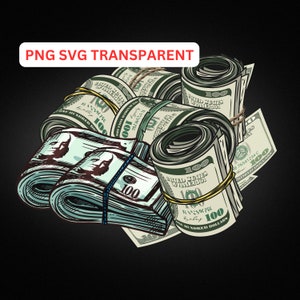 Money Roll Dolar Bill Png, Cash Png, Dollar Bills Png, cash clipart, Digital Download money clipart, money svg, money roll svg, money bag