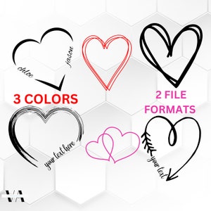 Heart png | Heart clipart | heart outline | Open Heart | Doodle Heart | Valentine clipart, Hand Drawn Heart, Cricut heart, black heart, png
