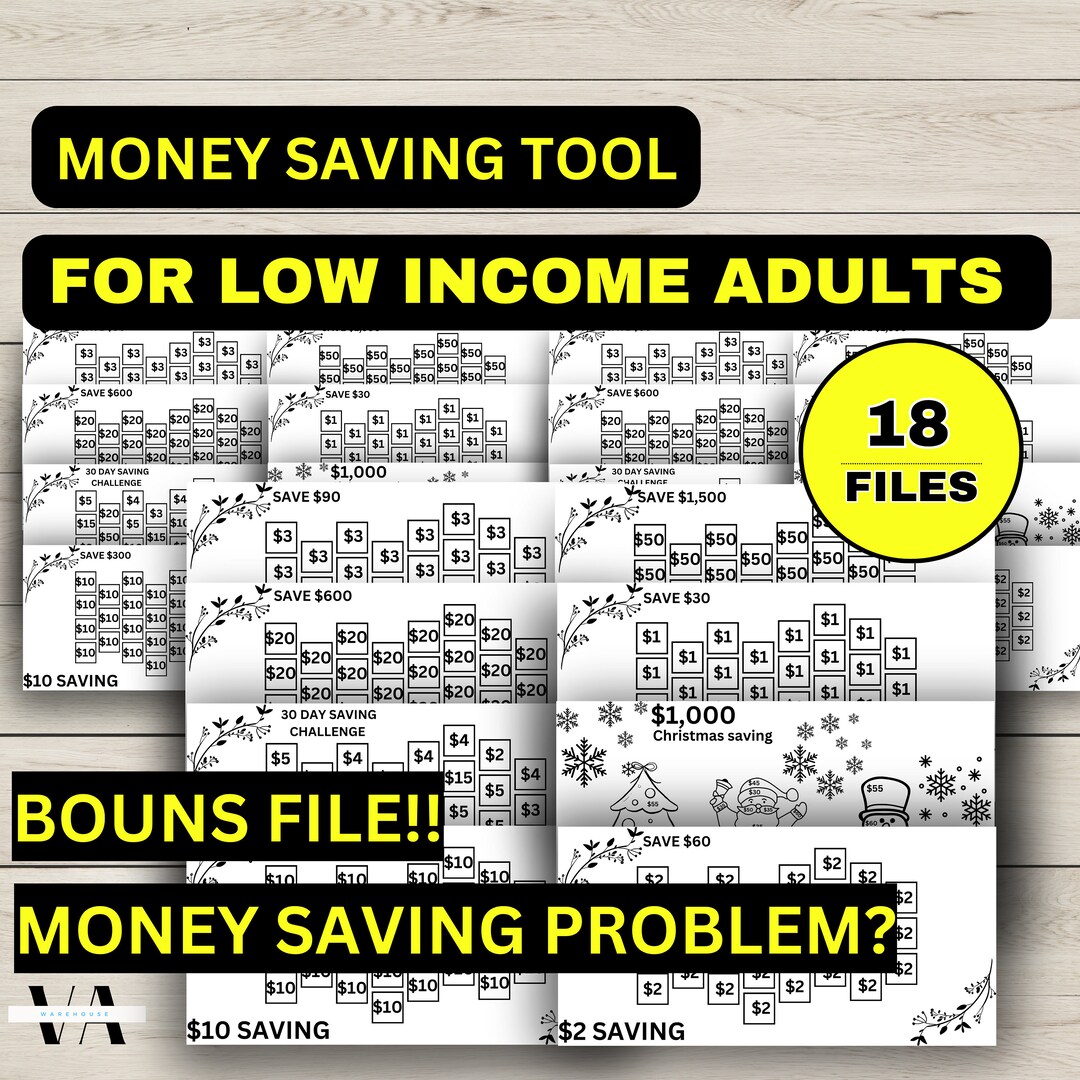 Saving Challenge Printable, Low Income A6 Sized Mini Savings Challenge ...