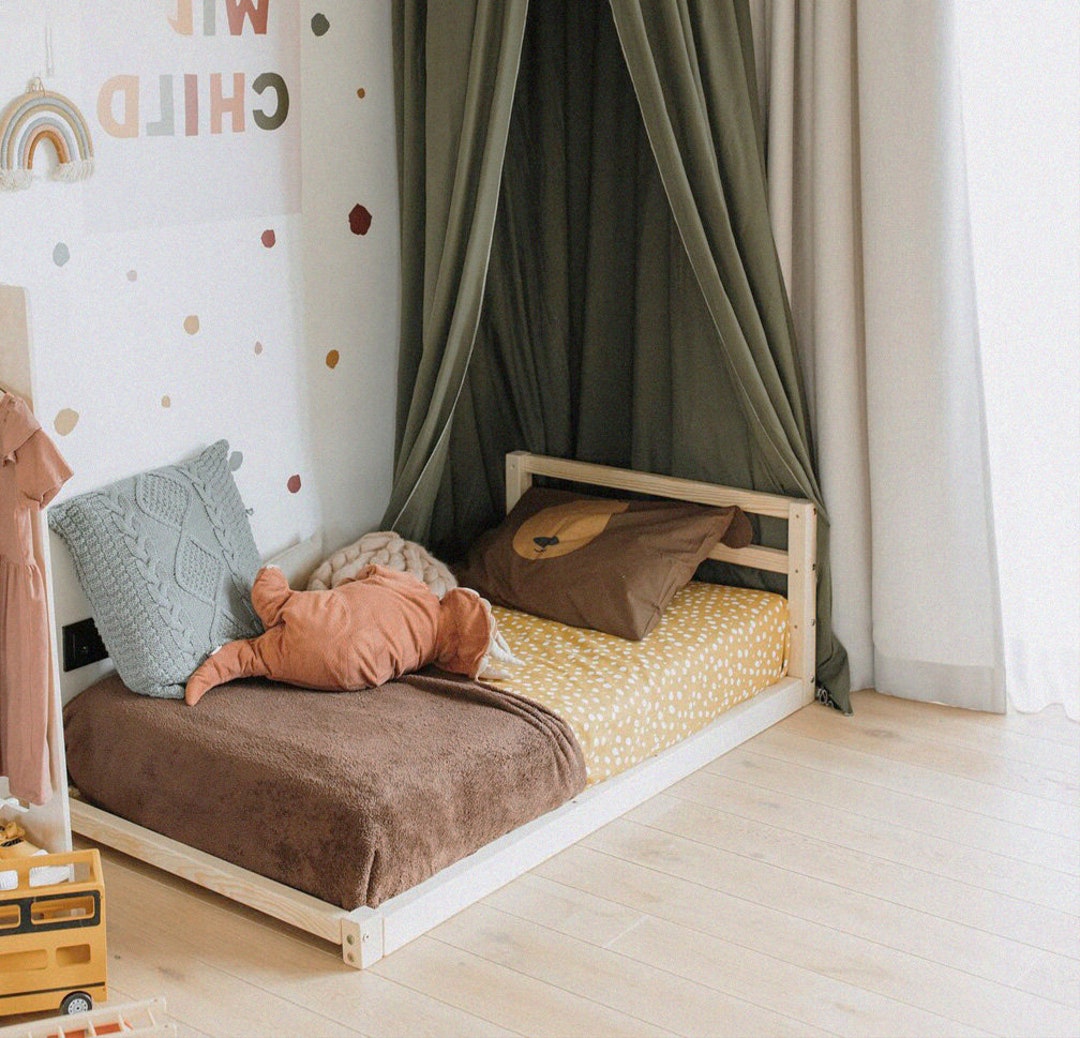 Montessori Toddler Floor Bed Frame Queen Montessori Floor Bed Etsy