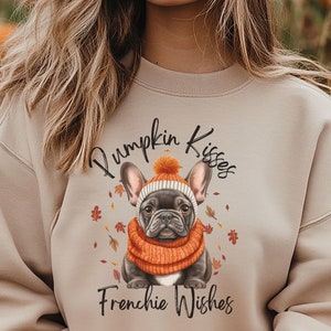Fall French Bulldog Sweatshirt, Frenchie Dog Mom Gift, Dog Lover Fall Sweater, Animals Shirt, Frenchie, Frenchie Tshirt
