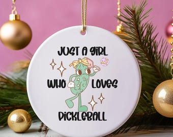 Adorno de Pickleball, regalo para pareja de Pickleball, regalo de Pickleball, regalo de Pickleball, amante de Pickleball, adorno personalizado, pickleballer personalizado