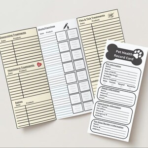 Feline Health Record Card