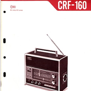 SONY CRF-160 Solid State 13 Band High Performance Radio Receiver Service Manual Digital Download