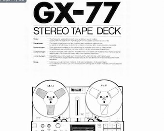 AKAI GX-646 ステレオテープデッキ 取扱説明書 - Etsy 日本