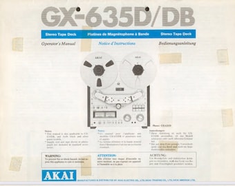 AKAI GX-R60EX GX-R70EX ステレオカセットデッキ 取扱説明書 - Etsy 日本