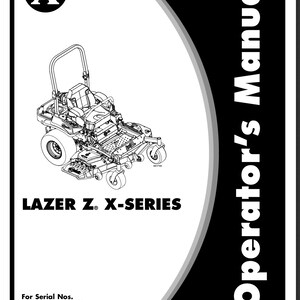 ポスター Exmark Lazer Z LZX Operators Manual & Part List for SN