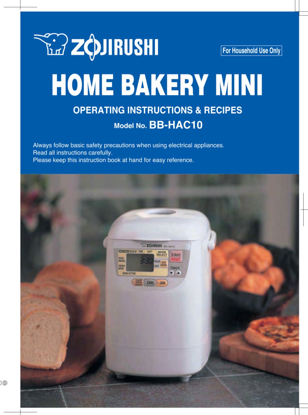 Zojirushi Mini Bread Maker BBHAC10 Operating Instructions & Recipes Digital Download Etsy