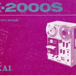 AKAI X-2000S ステレオテープおよび 8 トラックカートリッジレコーダー操作マニュアル デジタルダウンロード