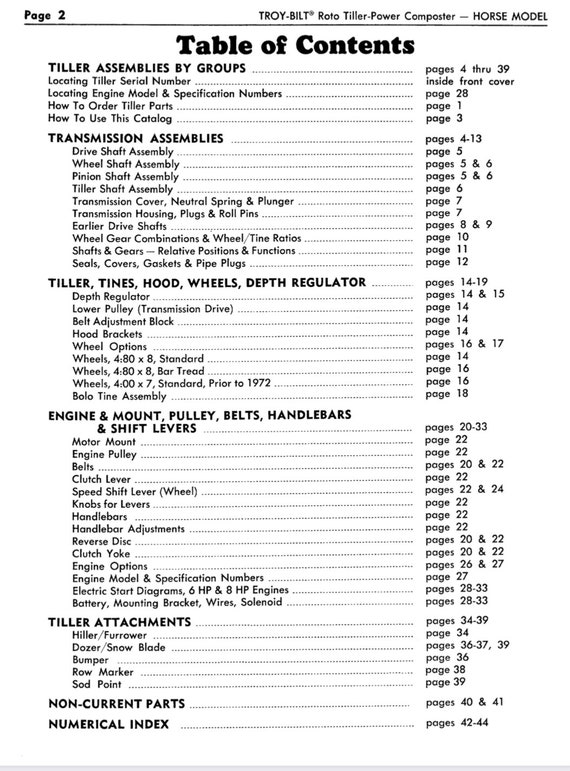 Troy-bilt PTO Horse 2000 Manuale Utente Modelli Da 8-10 Cavalli - Foto 2