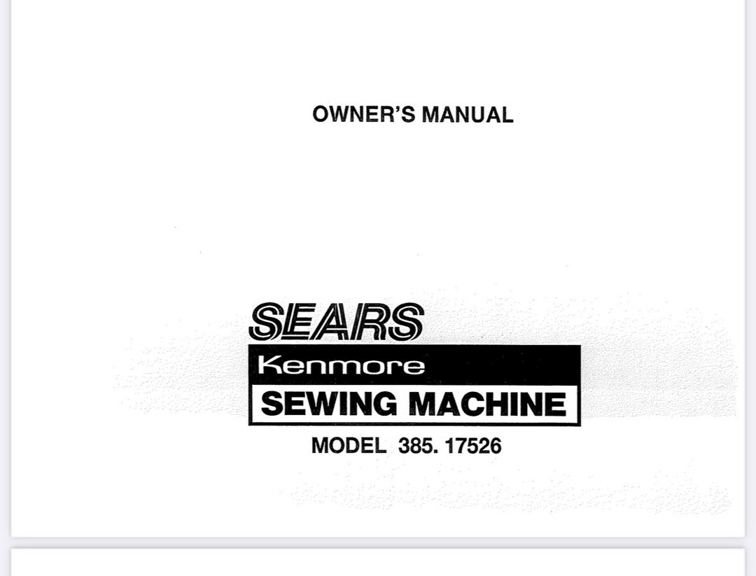 Kenmore 158.13450 - 1345 Sewing Machine Instruction Manual