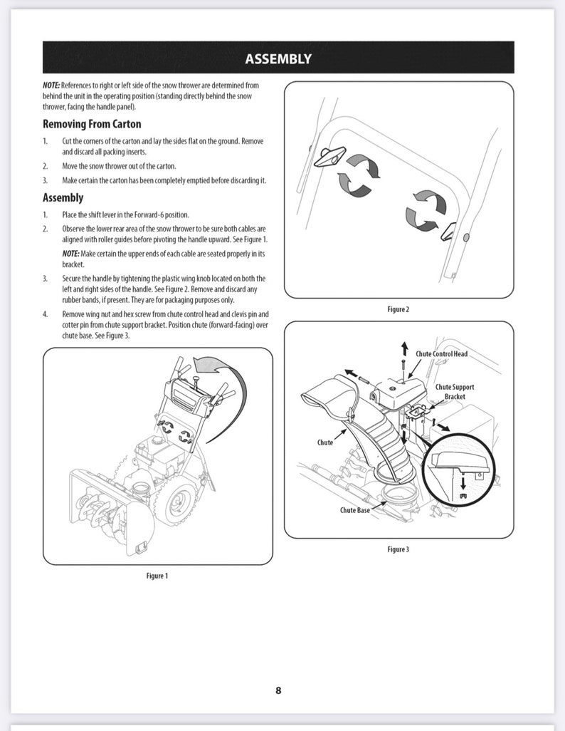 Craftsman 24 Inch Snow Blower 247.881731 Operator Parts Manual Digital ...