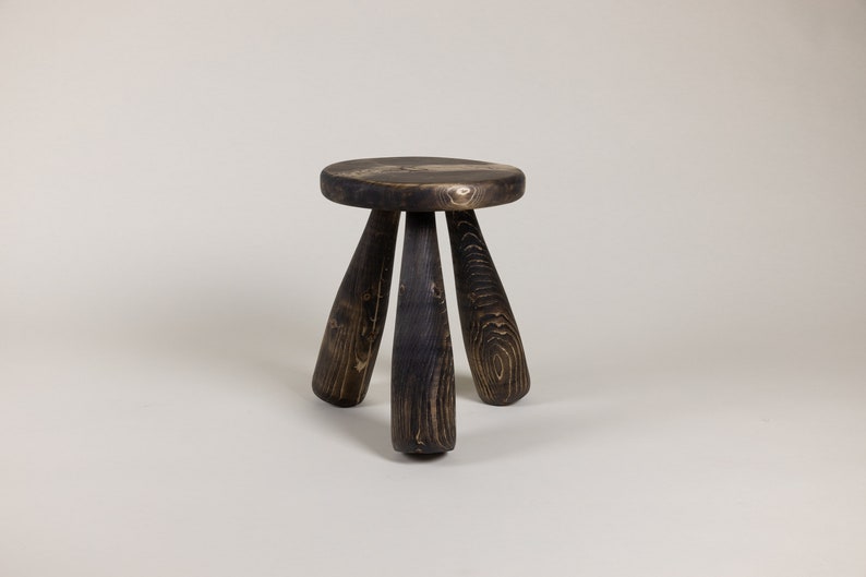 Three Legged Club Foot Stool image 1