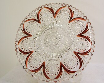 クラシックなハンドカットのボヘミアクリスタルプレート - Etsy 日本