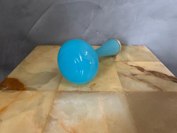 Opaline Murano Vase by Vincenzo Nason 1950s Blue Vase With
