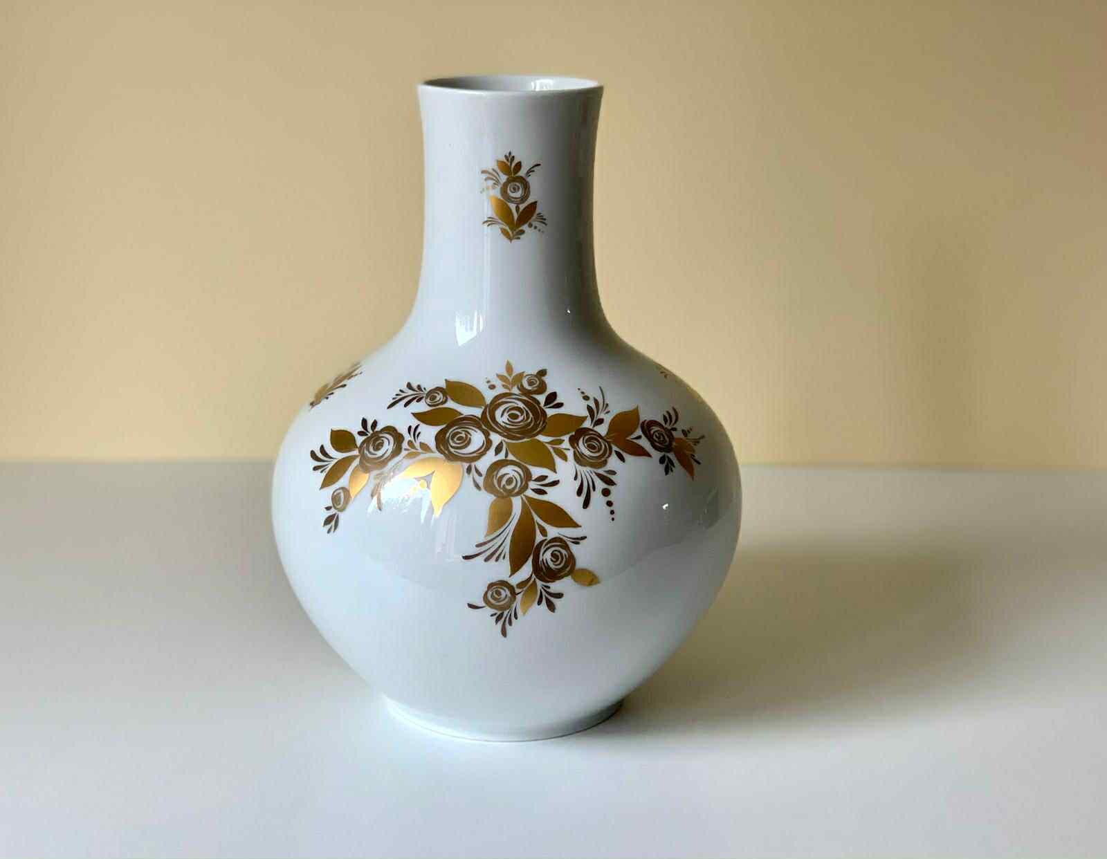 陶芸 作家不明 花瓶 丸型 花模様 金彩装飾 【公式通販】 陶芸 作家不明 花瓶 丸型 花模様 金彩装飾 【公式通販】