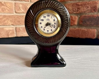 Sveglia vintage in ceramica Aradora, raro orologio rumeno antico, orologio meccanico retrò, meccanismo a otto rubini, orologio da camino FUNZIONANTE!