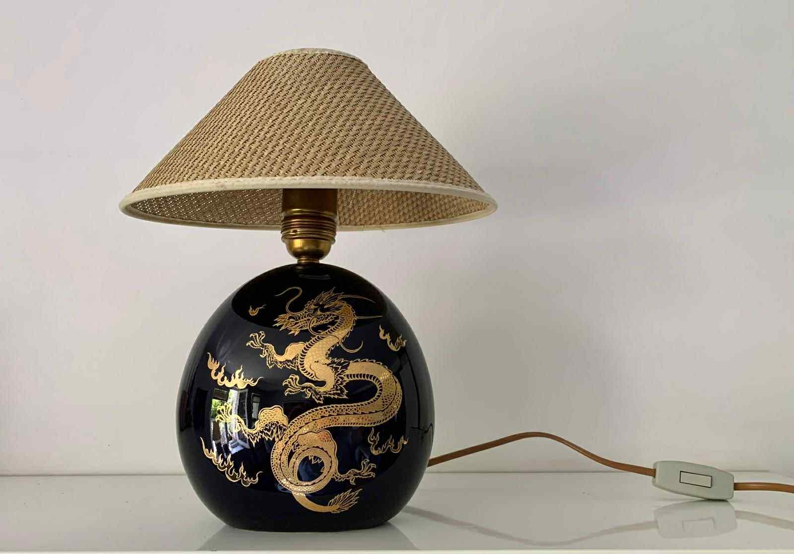 Lampe De Table Unique Rosenthal - Bol De Service Transformé En Lampe - Porcelaine, Couleur Ivoire
