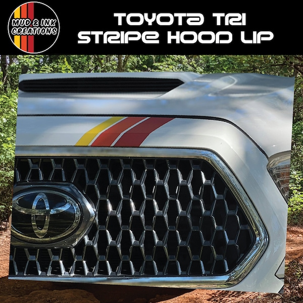 Toyota tri stripe hood lip decal perfect gift for the Toyota Fan