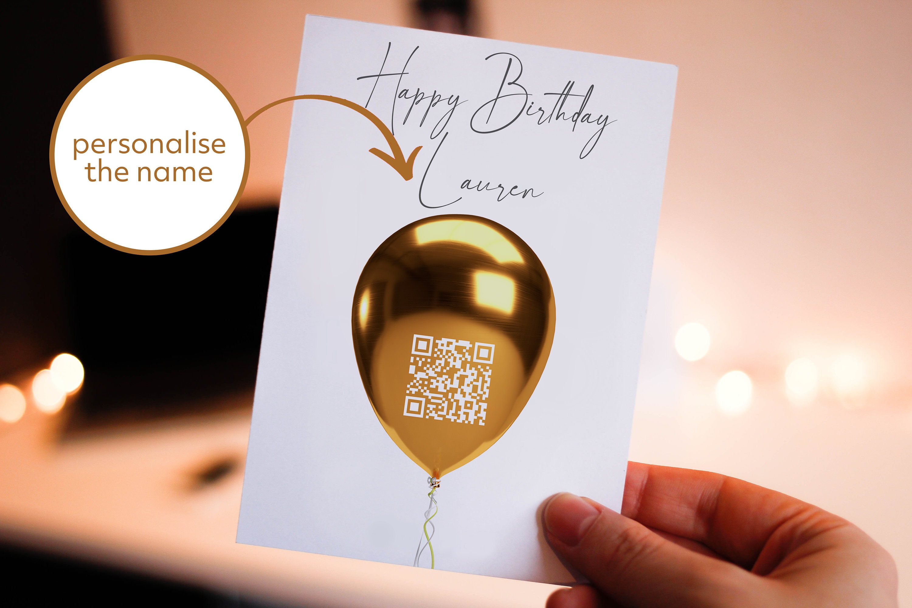 Personalised Birthday Card With QR Code | Surprise Link to Any URL - Etsy