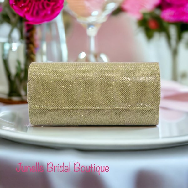 Sparkle  Gold Clutch Purse - Stunning gold  Sparkle purse clutch bag , Simple Elegance”