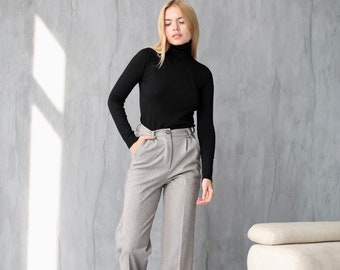 High rise palazzo pants, Palazzo Pants, Loose Pants, High Waist Pants, Flowy Pants, Relaxed Flared Pants, Office Pants