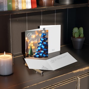 Tarjetas de felicitación navideñas (8, 16 y 24 piezas) - Paz en la Tierra