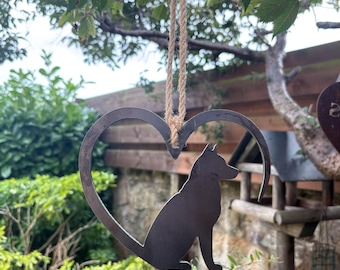 Metal Husky Love Heart |  Dog tribute, Unique Pet Decor, Garden Art, Housewarming Gift, Animal Lover gift, Pet Memorial, Hanging Ornament