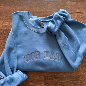 Dog Dad Embroidered Crewneck Sweatshirt