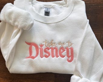 Take Me to Disney Embroidered Crewneck Sweatshirt