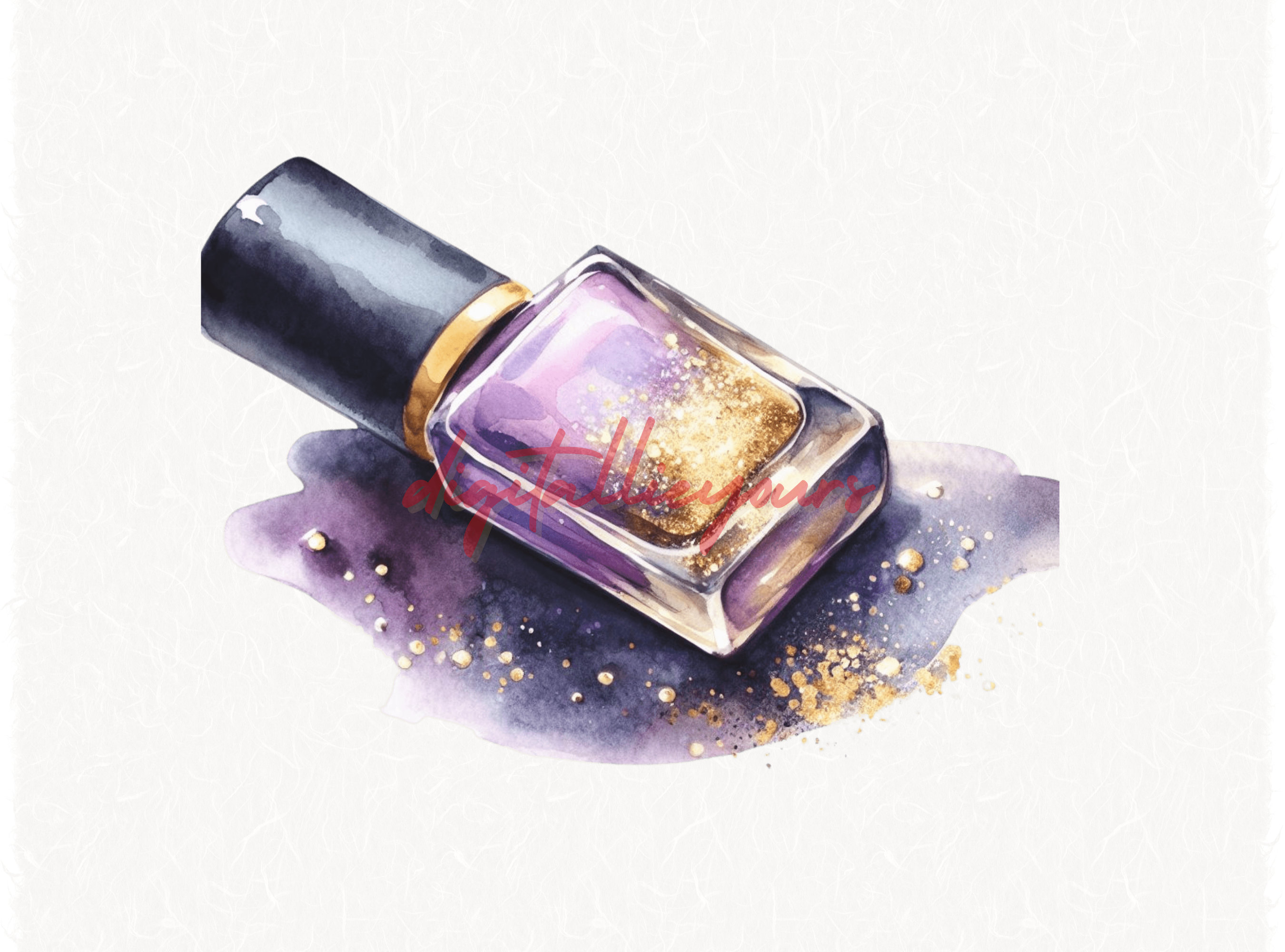Nail Polish Watercolor Clip Art,nail Polish Clip Art,nail Polish ...