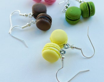 Tiny macaron earrings
